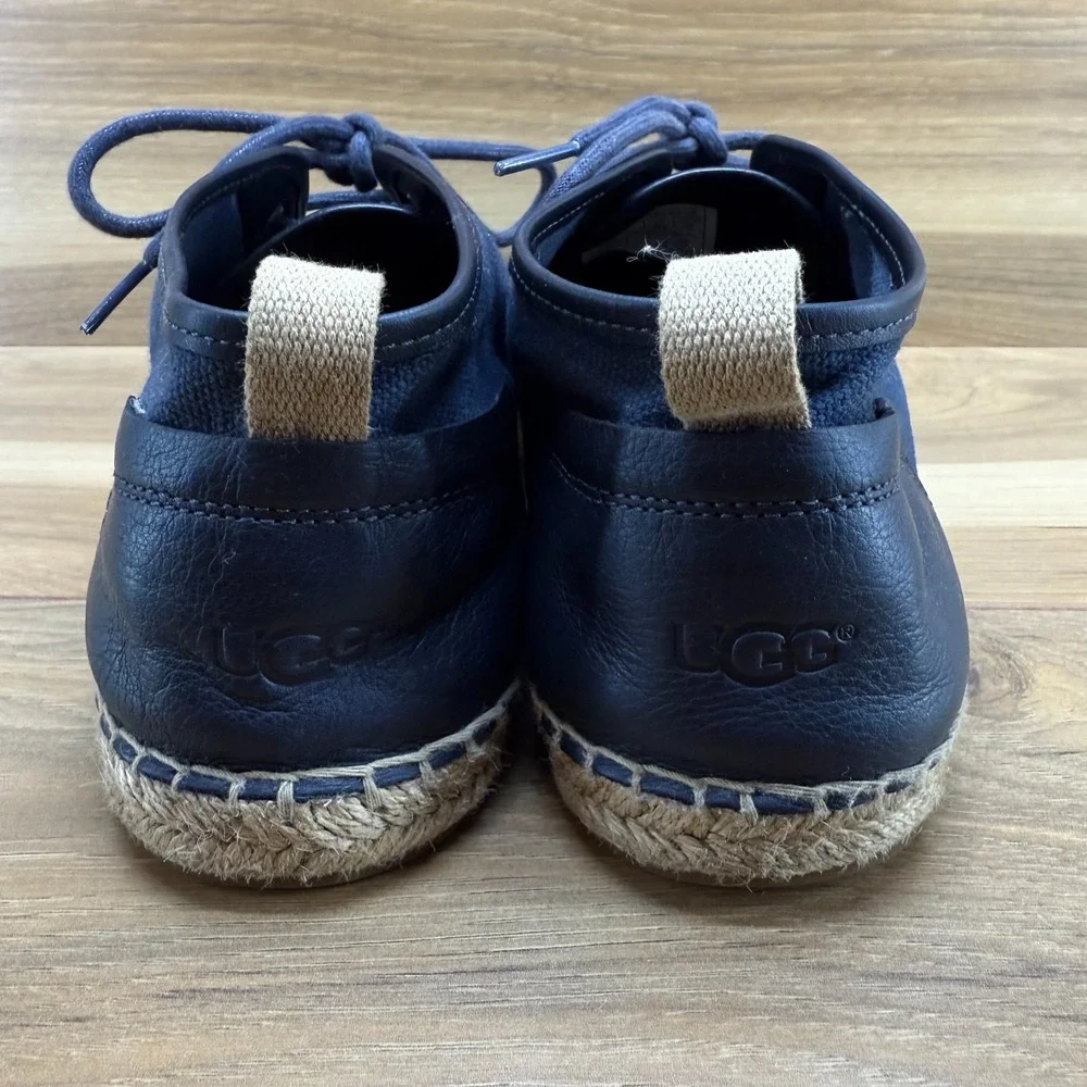 UGG Neumel Chukka Espadrille Mens 11 Navy Blue Canvas Boots